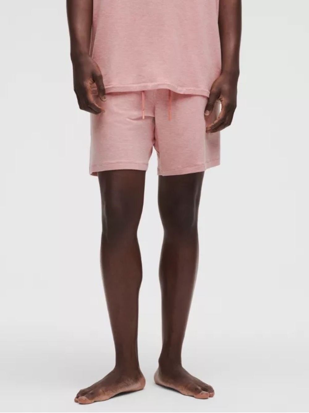 lululemon athletica Men's Pink Heather Drawstring Shorts
